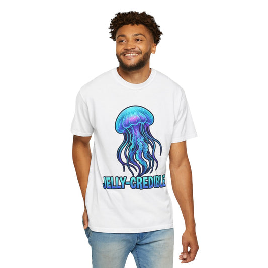 Color: White | Jelly Credible Unisex Garment-Dyed Tee