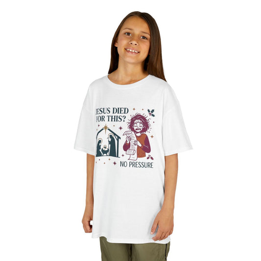 Color: White | Jesus Died For This Kids Tee