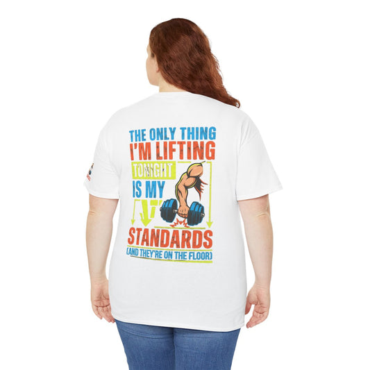 Color: White | Lifting Standards Premium Graphic Tee