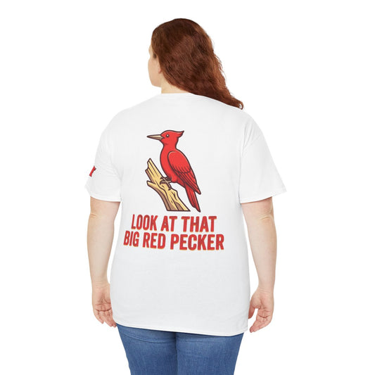 Color: White | Look At That Big Red Pecker Premium Graphic Tee