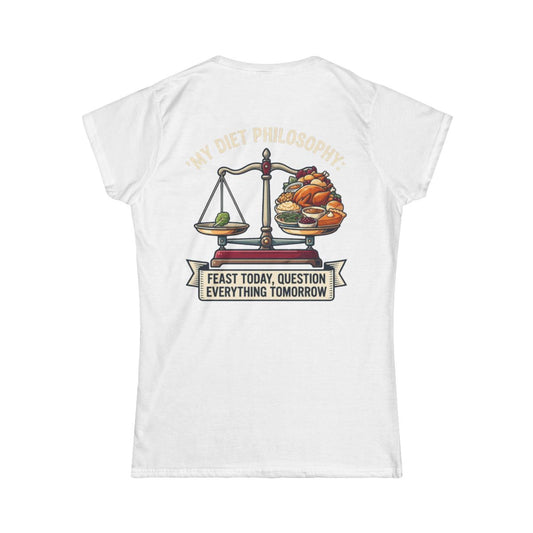 Color: White | My Diet Philosophy Women's Tee