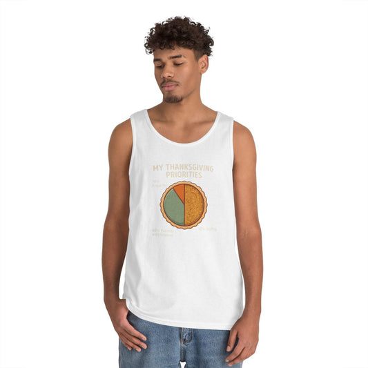 Color: White | My Thanksgiving Priorites Tank Top