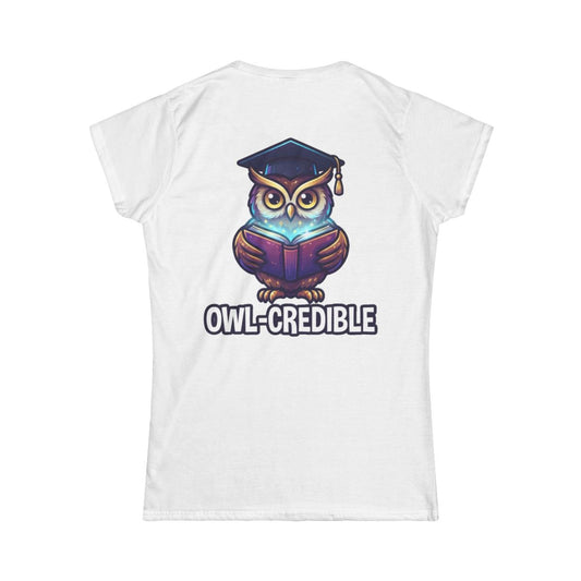 Color: White | Owl Credible Women's Tee