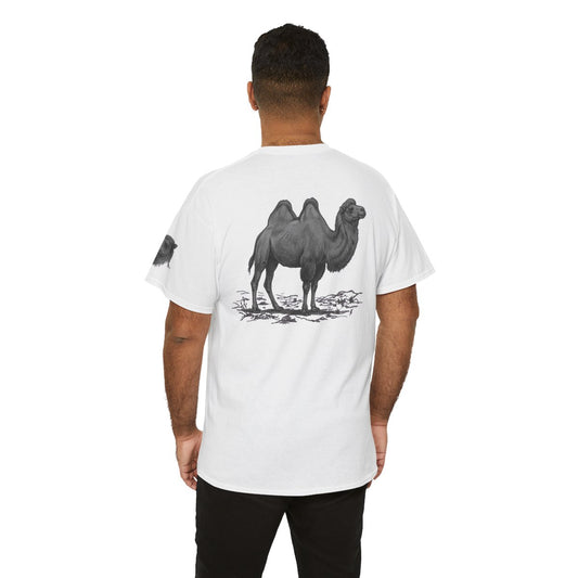 Color: White | Pencil Sketch Art Camel Premium Graphic Tee