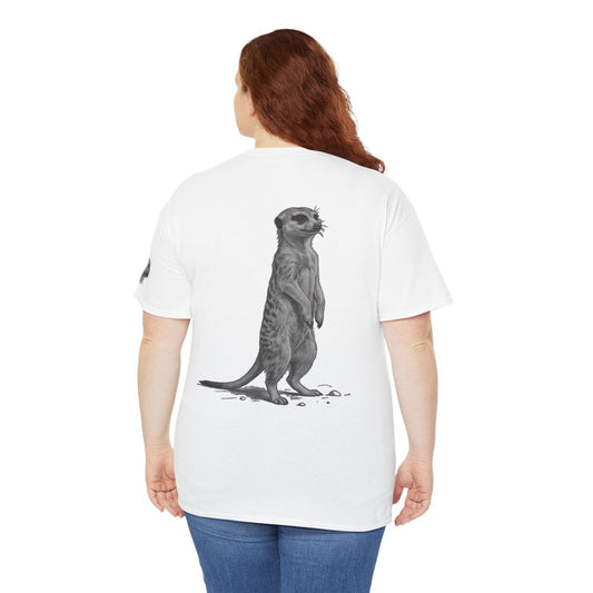 Color: White | Pencil Sketch Art Meerkat Premium Graphic Tee