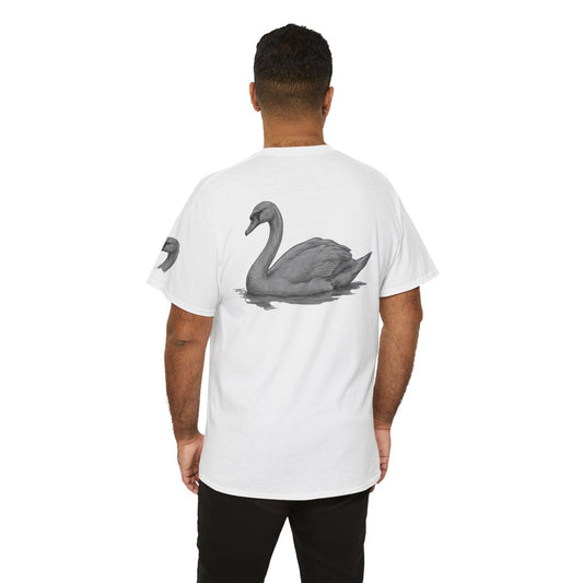 Color: White | Pencil Sketch Art Swan Premium Graphic Tee