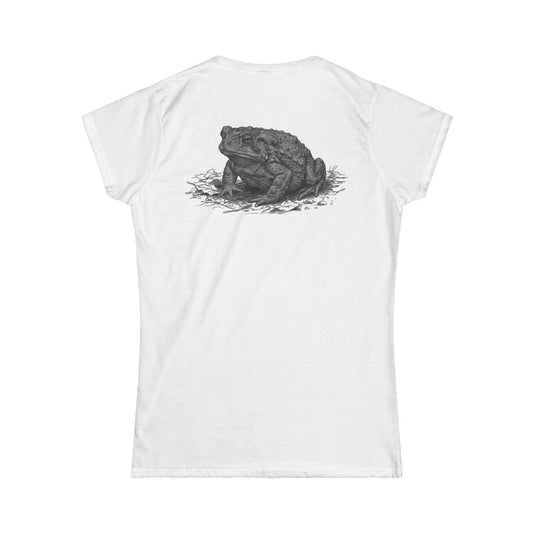Color: White | Pencil Sketch Art Toad Women's Tee