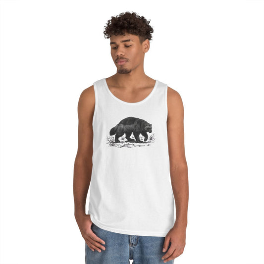 Color: White | Pencil Sketch Art Wolverine Tank Top
