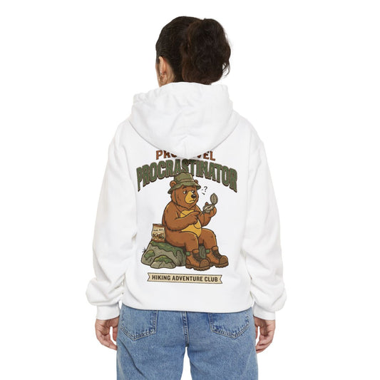 Color: White | Pro Level Procrastinator Garment-Dyed Hoodie