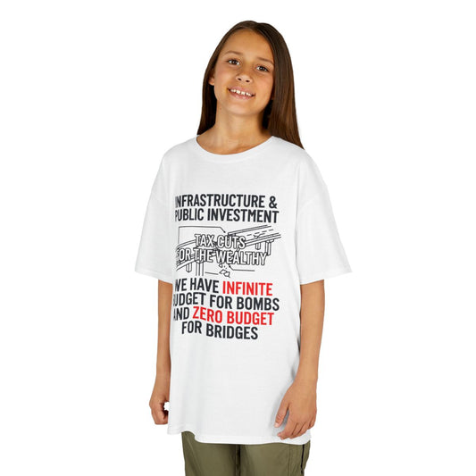 Color: White | Protest Series - Fix The Roads Kids Tee