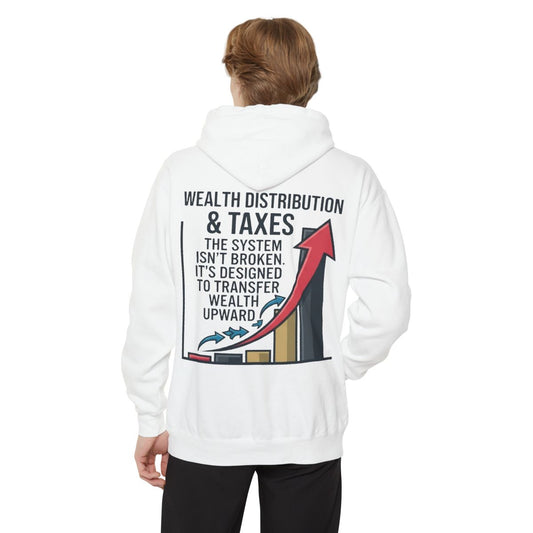 Color: White | Protest Series - Follow The Money Garment-Dyed Hoodie