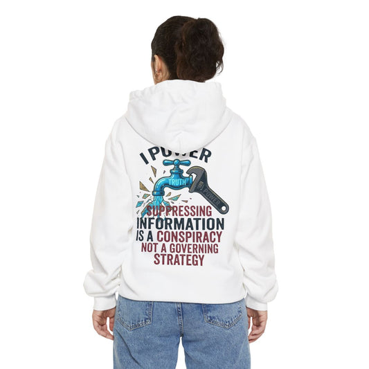 Color: White | Protest Series - Let It Flow Garment-Dyed Hoodie