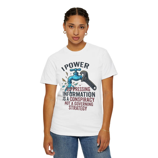 Color: White | Protest Series - Let It Flow Unisex Garment-Dyed Tee