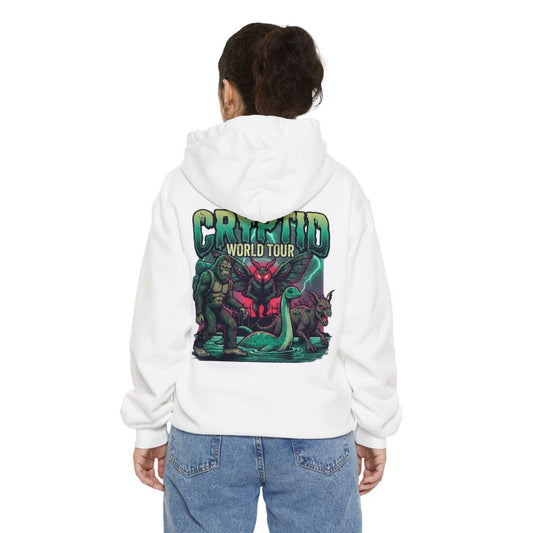Color: White | Puzizia (Global-Cryptid Mashup) Cryptid World Tour Garment-Dyed Hoodie