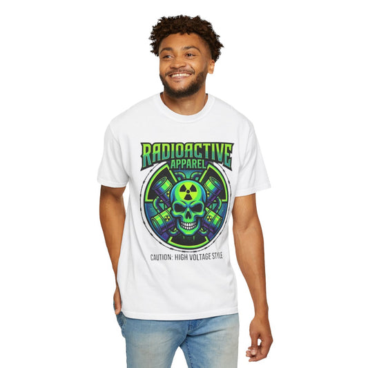 Color: White | Radioactive Apparel Unisex Garment-Dyed Tee