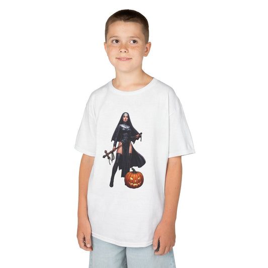 Color: White | Sexy Halloween Nun Kids Tee