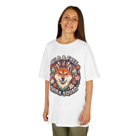 Color: White | Shiba Squad Kids Tee