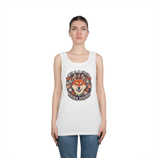 Color: White | Shiba Squad Tank Top