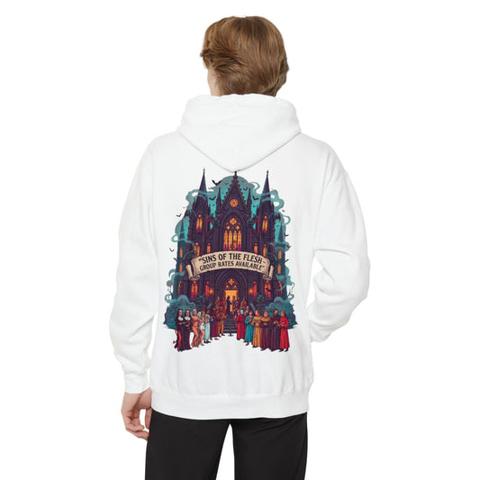Color: White | Sins of The Flesh Group Rates Garment-Dyed Hoodie