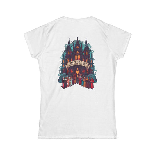 Color: White | Sins of The Flesh Group Rates Women's Tee
