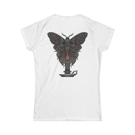 Color: White | Skeleton Moth Women's Tee