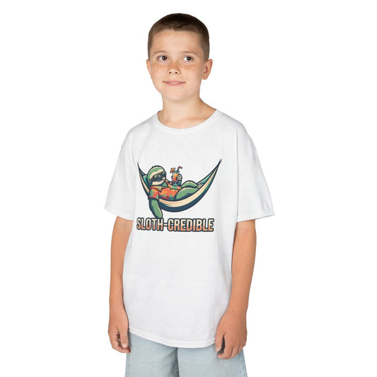 Color: White | Sloth Credible Kids Tee