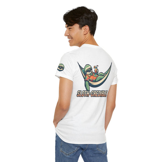 Color: White | Sloth Credible Premium Graphic Tee