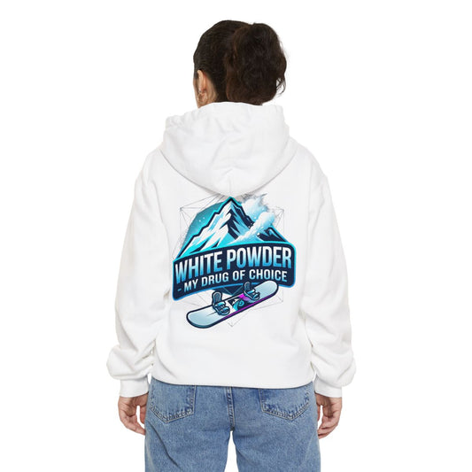 Color: White | Snowboard Drug of Choice Garment-Dyed Hoodie