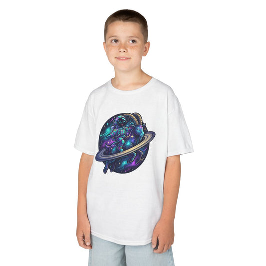 Color: White | Space Explorer Capricorn Kids Tee