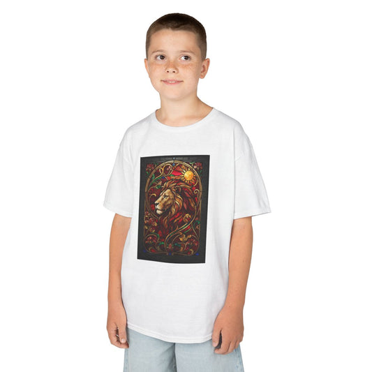 Color: White | Stained Glass Sign LEO Kids Tee