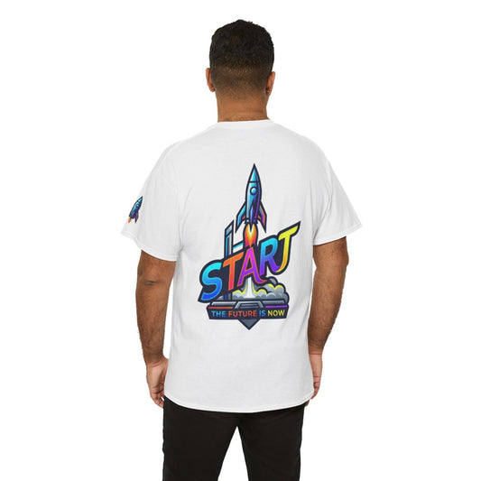Color: White | Start The Future Is Now Premium Graphic Tee