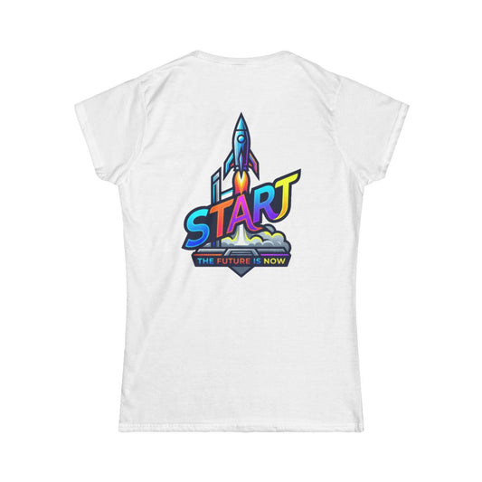 Color: White | Start The Future Is Now Women's Tee