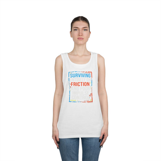 Color: White | Surviving On Friction Tank Top