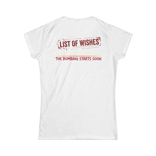 Color: White | The Bombing Starts Women's Tee