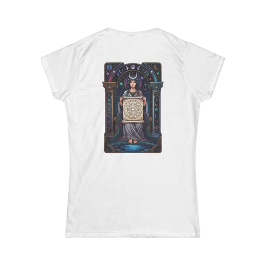 Color: White | The Cosmic Tarot (High Priestess) Women's Tee