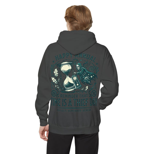 Color: Pepper | Time Is A Thief Day Garment-Dyed Hoodie