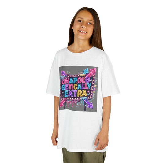 Color: White | Unapoligetically Extra Kids Tee