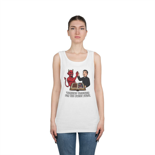 Color: White | Working For The Sweet Stuff Tank Top