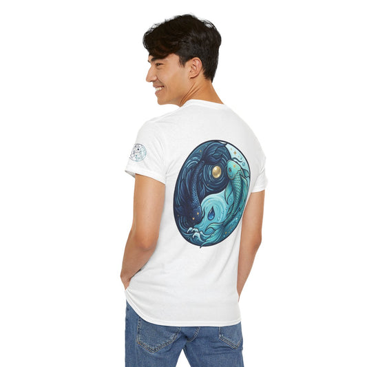 Color: White | Yin Yang Pisces Premium Graphic Tee