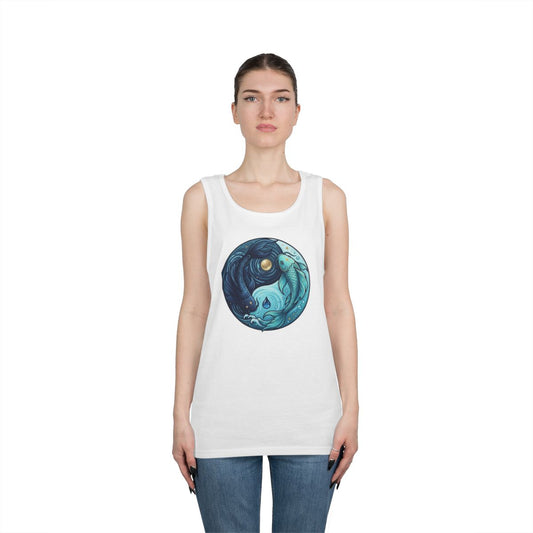 Color: White | Yin Yang Pisces Tank Top