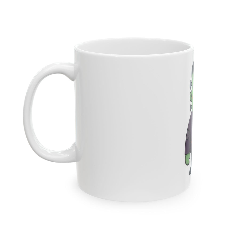 "Frankenstein" White Ceramic Mug