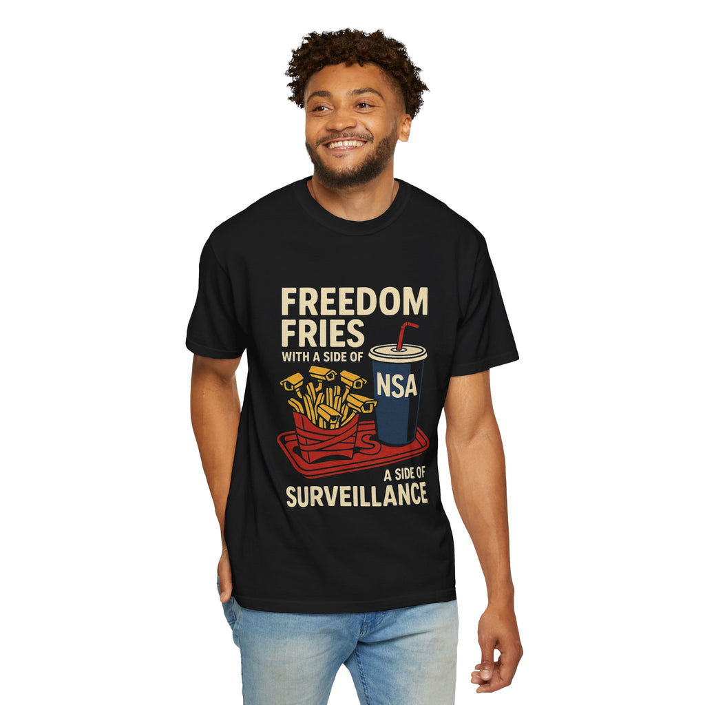 "Freedom Fries (With Extra Eyes)" Unisex Garment-Dyed T-shirt