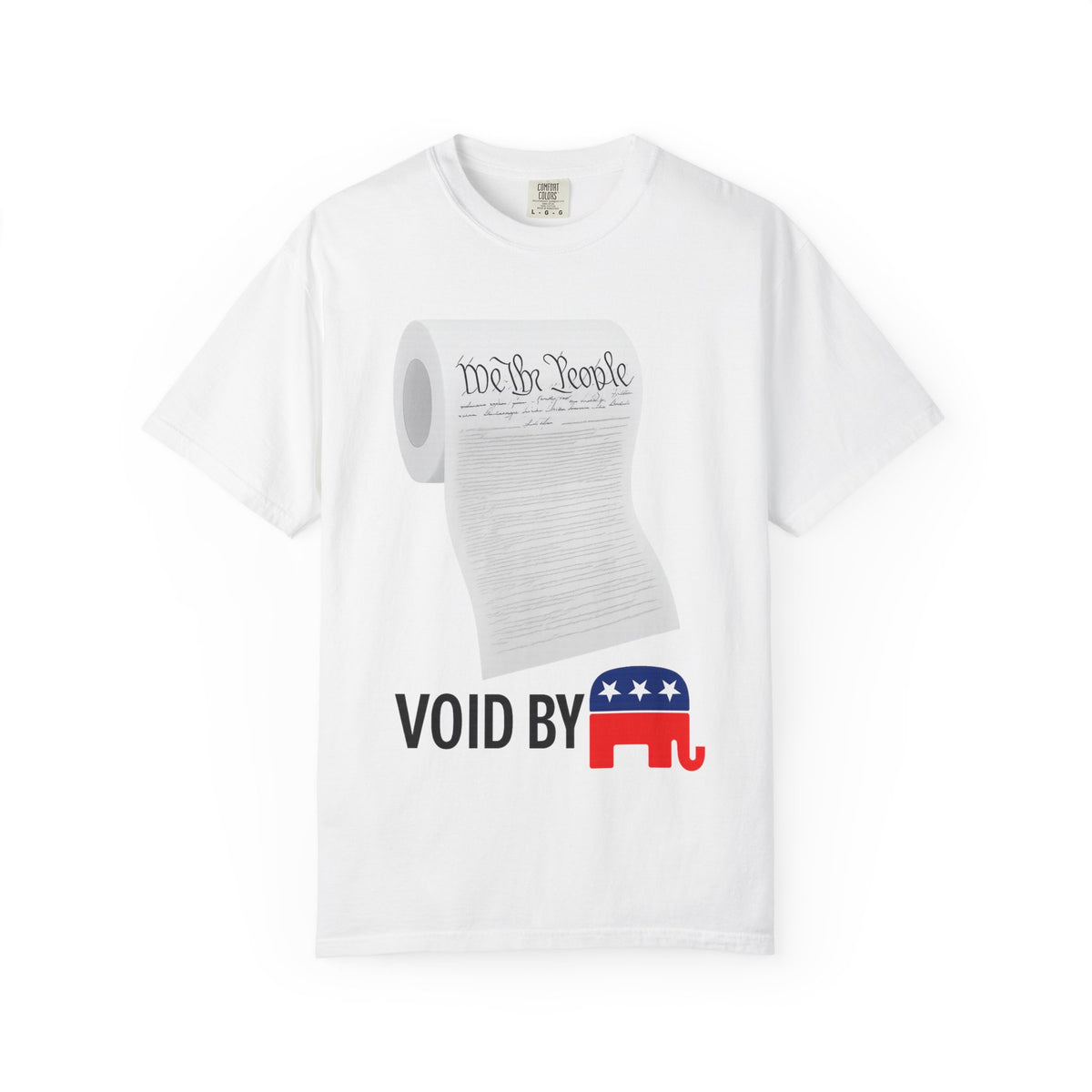 Color: White | Constitution Toilet Paper Unisex Garment-Dyed T-shirt
