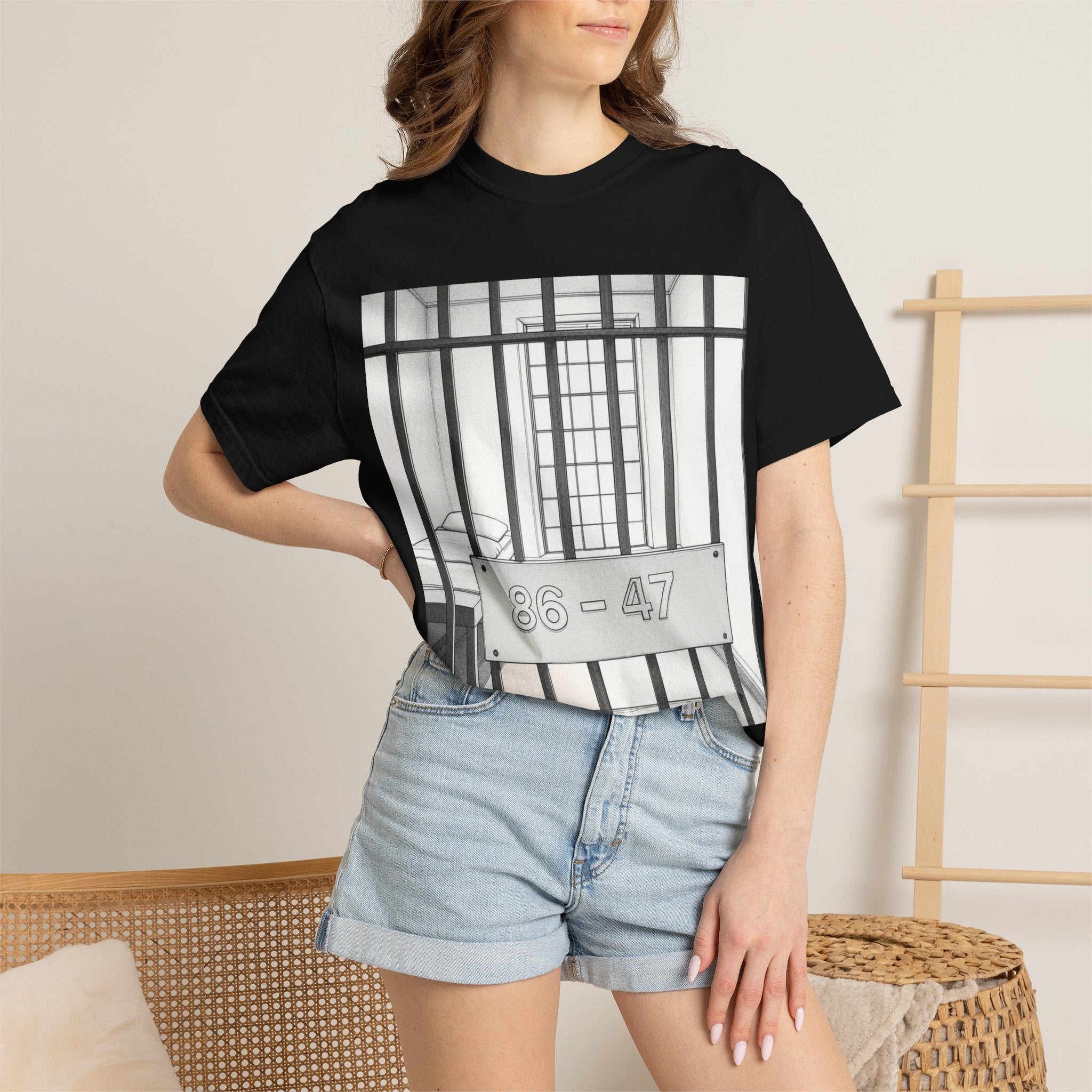 "86-47 Jail Cell" Unisex Garment-Dyed T-shirt