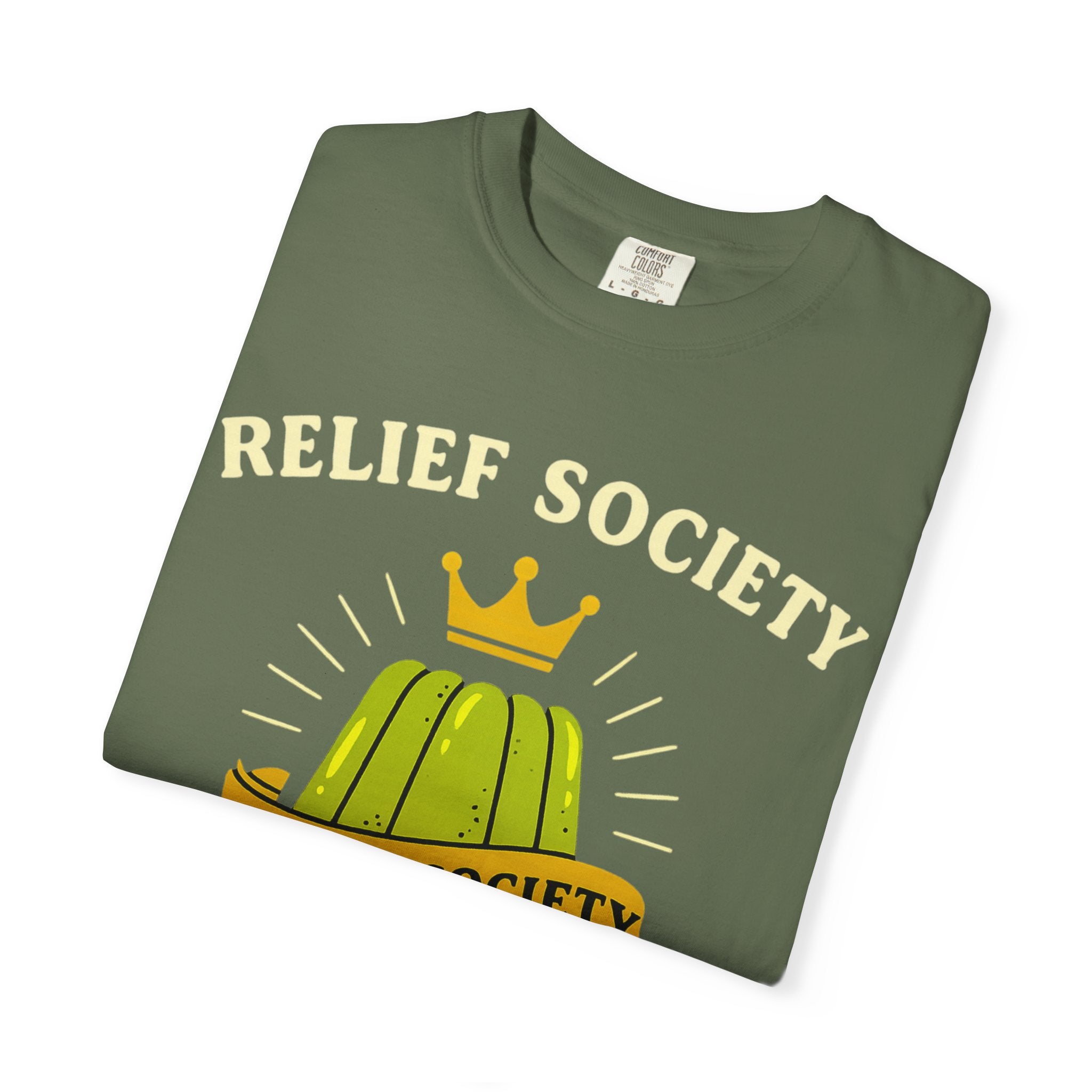 "Relief Society Bake-Off Champion" Unisex Garment-Dyed T-shirt