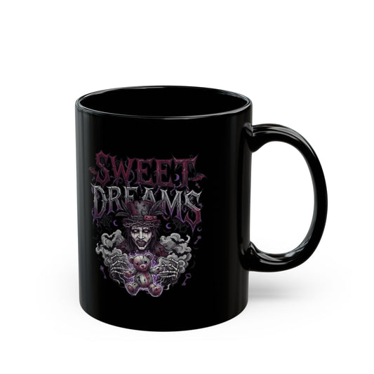 "Sweet Dreams" Black Ceramic Mug