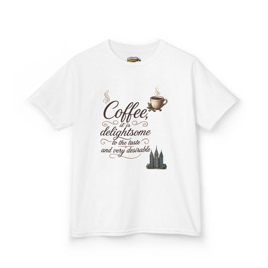 Color: White | Coffee is Delightsome Kids Tee