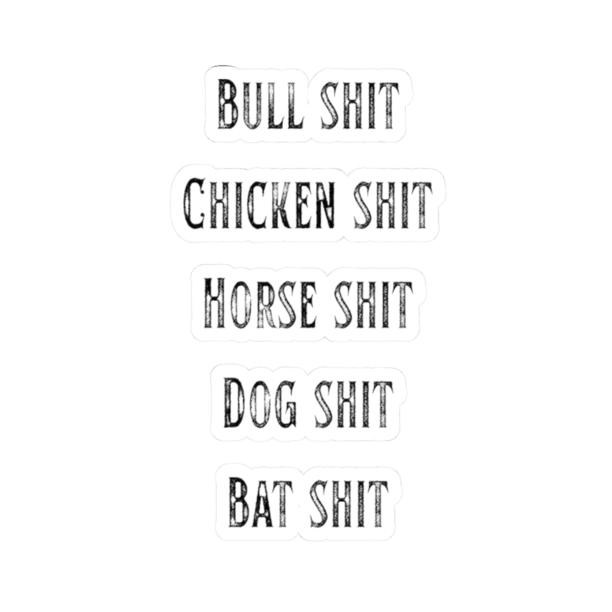 "Types of Shit" Sticker