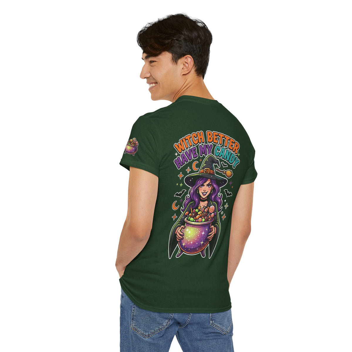 Color: Forest Green | Witch Better Have My Candy Premium Graphic Tee