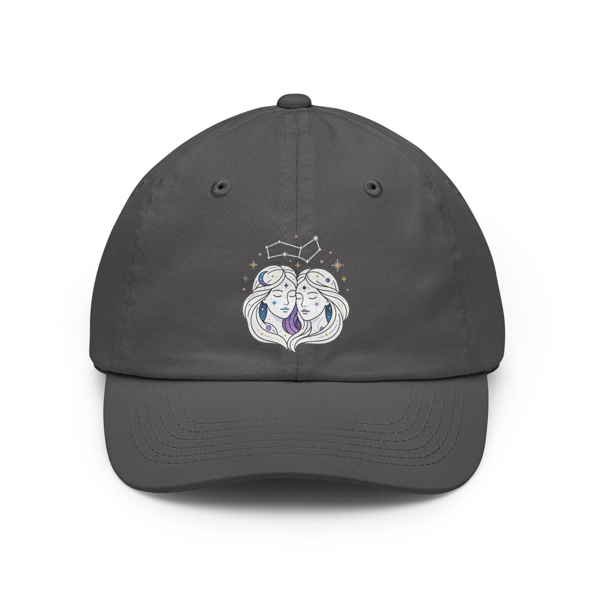 Color: Charcoal | Gemini The Celestial Twins Dad Hat — Graphic